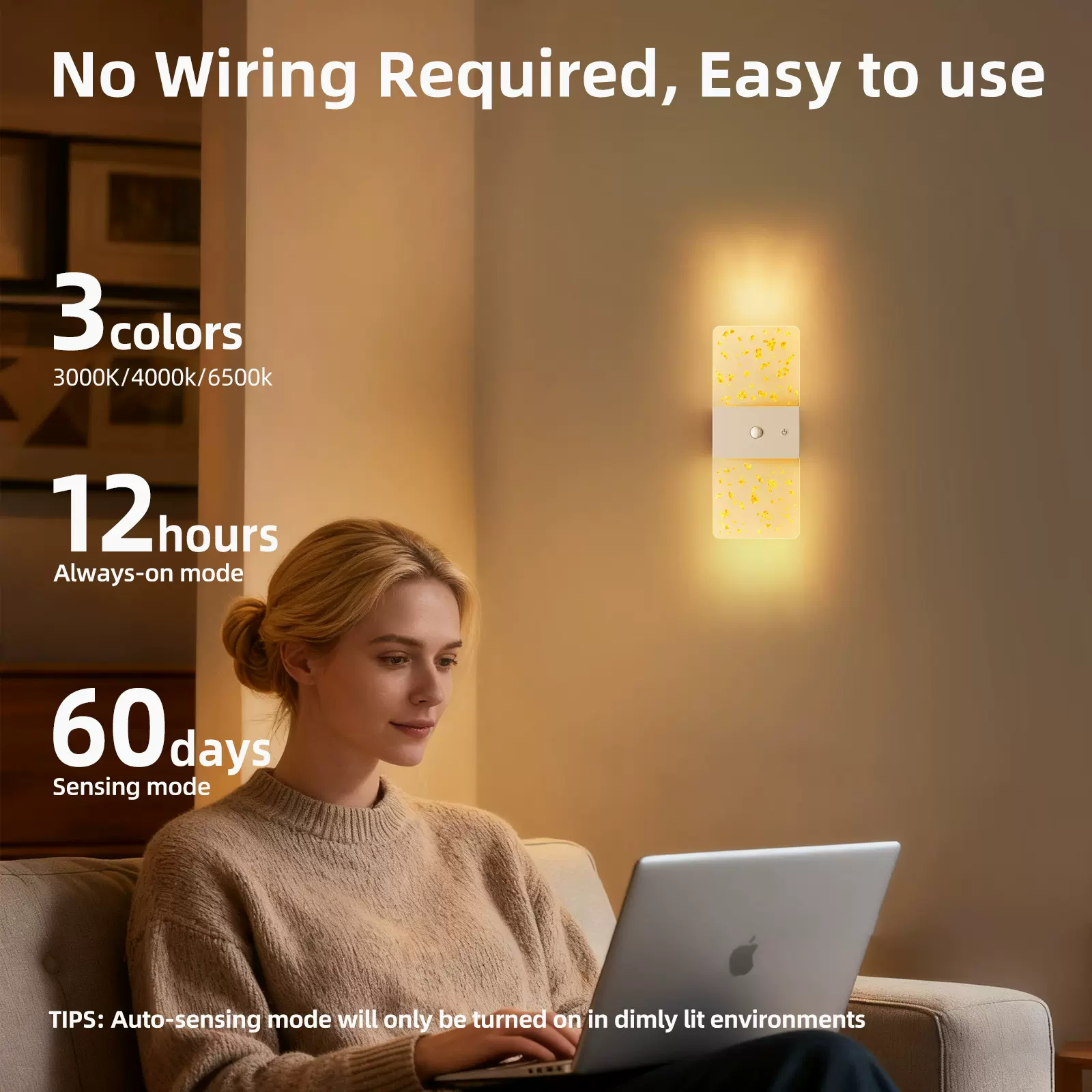 跨境现代简约led人体感应充电壁灯室内客厅充电款卧室床头壁灯