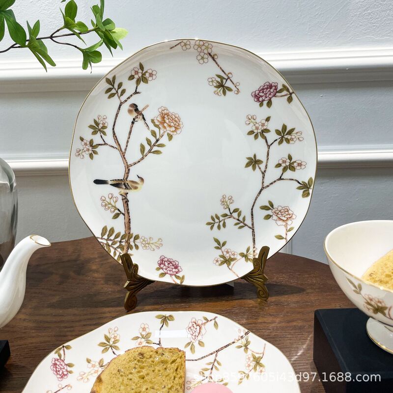 Bert Bird Tableware Set Bone China Bowls and Plates for Home Use, Light Luxury Retro Style for Wedding, Housewarming, New Home, Newlywed, Bowl, Spoon, Plate, Breakfast Bert Bird Tableware Set Bone China Bowls and Plates for Home Use, Light Luxury Retro Style for Wedding, Housewarming, New Home, Newlywed, Bowl, Spoon, Plate, Breakfast