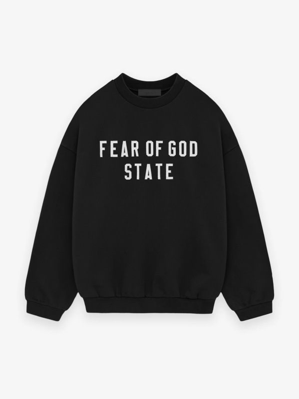 FOG FEAR OF GOD トレンディなベルベットのダブルレタープリントラウンドネックスウェットシャツカジュアルメンズとレディーススウェットシャツ|undefined
