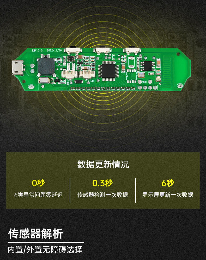 Ty08 Tire Pressure Monitor Internal and External Wireless Solar-Powered Tire Pressure Detection for Cars, New Model, Cross-Border, Multi-Functional