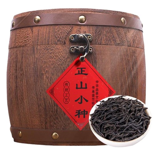 Lapsang Souchong Black Tea, Aromatic Type, New Tea from Lapsang Souchong, Wood Bucket Gift Box, 500g