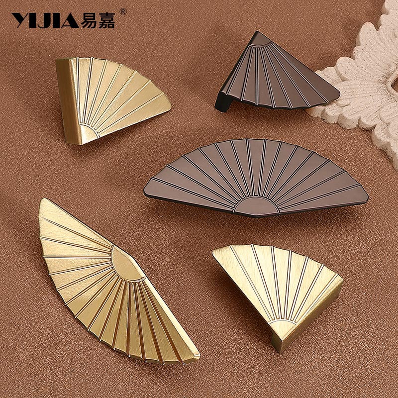 New Chinese style fan-shaped cabinet door handle modern simple…