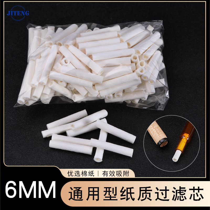 150 6MM flue universal pipe filter smoking accessories wholesale bucket customer standing filter cotton paper core