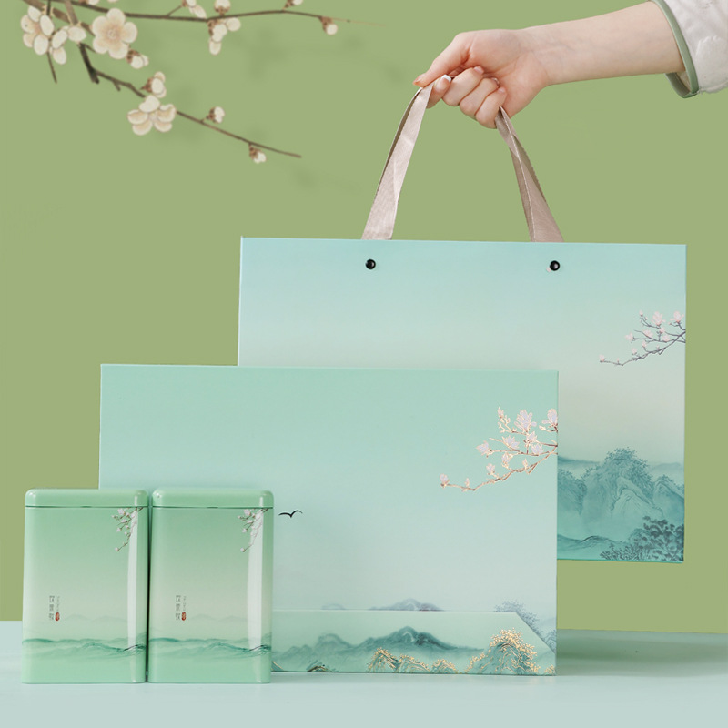 批发日照绿茶2025礼盒装装半斤崂山茶叶包装盒毛尖绿茶碧螺春空盒