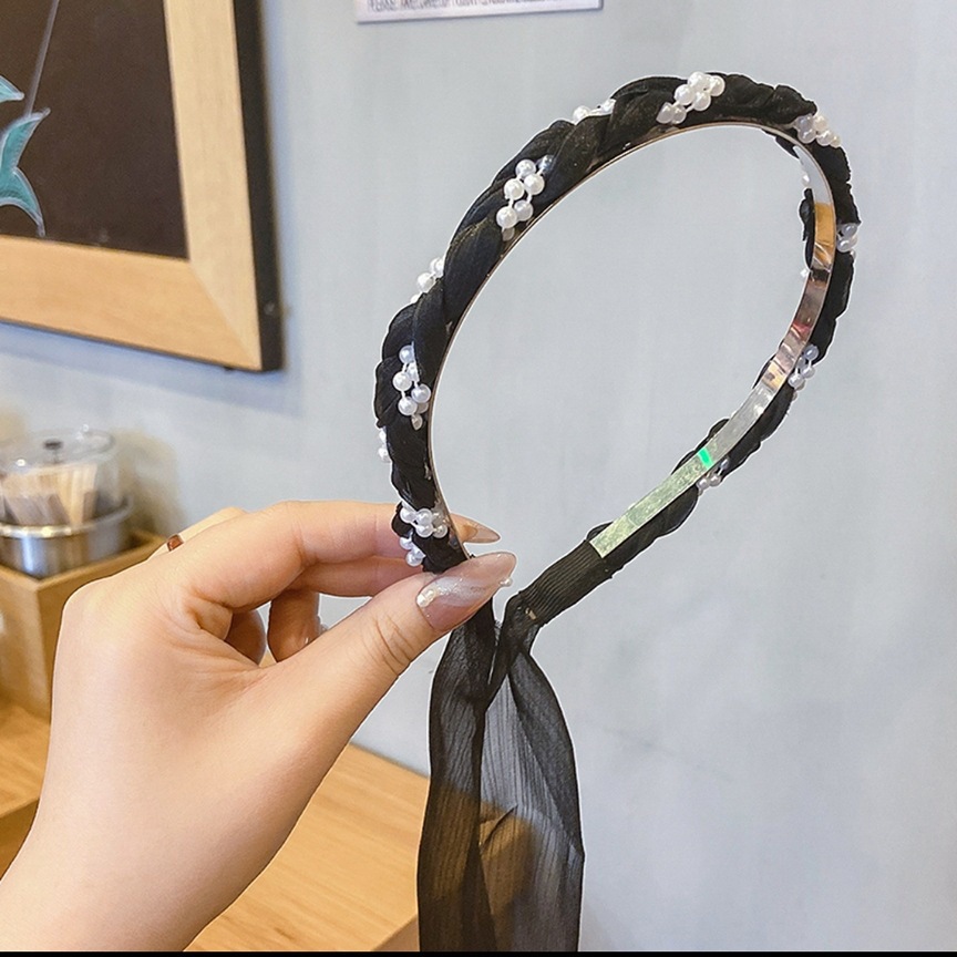 Xiangfei amantes de la tela accesorios para el cabello de alta apariencia de una sola pieza cinta de la diadema de perlas de Corea banda de pelo horquilla de hadas