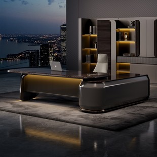 Boss Desk Modern Simple Light Luxury High-End President Desk Office Furniture Manager Desk Executive Desk