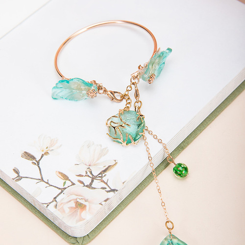 Hanfu bracelet female fairy fresh antique style hand ornaments color preserving retro palace photo studio performance accessories ancient costume GF123