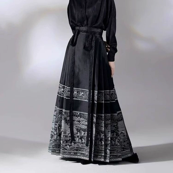 Separate black horse skirt