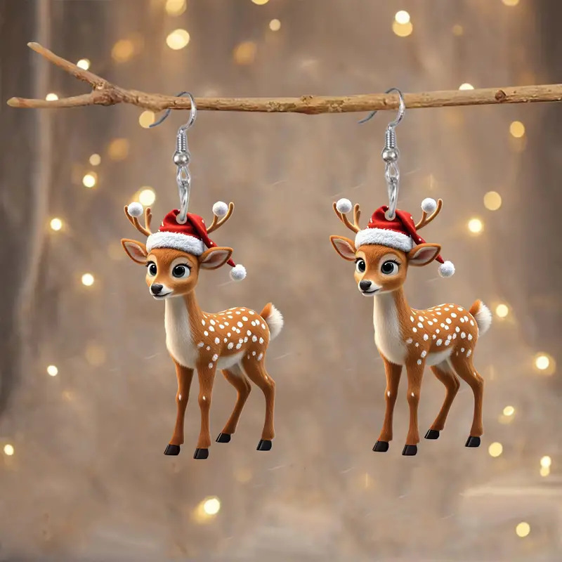 cute acrylic creative design earrings