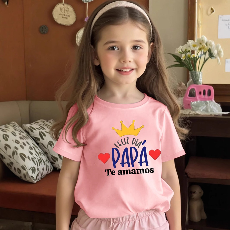 Summer - "Happy Father's Day" T-Shirt with Champion and Heart-Shaped Print Aliexpress Pullover Shirt Summer - "Happy Father's Day" T-Shirt with Champion and Heart-Shaped Print Aliexpress Pullover Shirt