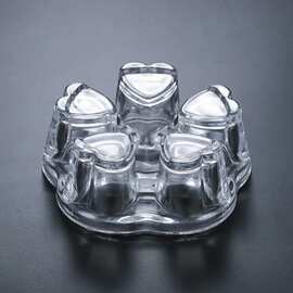 厂家批发玻璃心形底座茶壶加热底座玻璃暖茶器温茶器茶托茶道配件