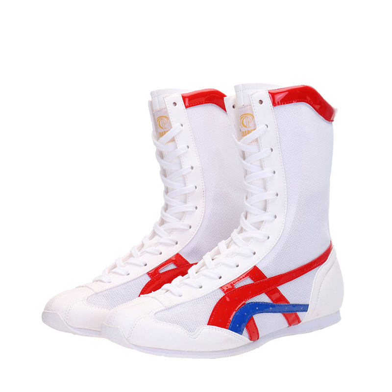 Factory Customized Boxing Shoes, Sanda Shoes, High-Top Combat Training Shoes, Wrestling Shoes, Boots, Boxing Shoes