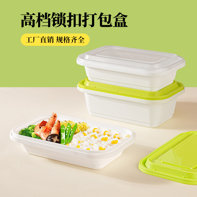 Saizhuo Disposable Lunch Box Rectangular Take-Out Box Lunch Light Meal Box Food Grade Microwaveable Plastic