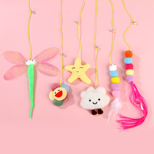 The same type of door-mounted cat toy, self-entertainment and boredom relief, cat amusing stick, paper caterpillar, hanging cat amusing artifact