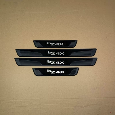 Suitable for Toyota Bz4X Exterior Door Sill Strips Welcome Pedals*4 (Plastic Black Brushed Finish, Silver Brushed Finish, Glossy Black D-Style) (Other Automotive Exterior Supplies) - glossy-black