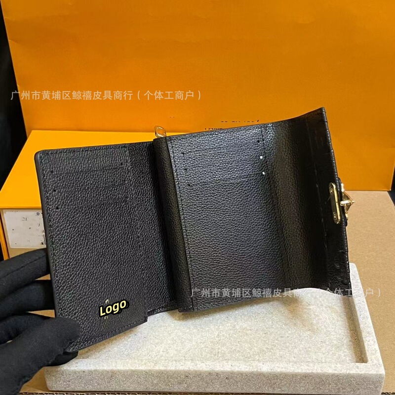 真皮钱包经典女士钱包卡包压花二折钱夹证件包百搭经典风琴零钱包|undefined