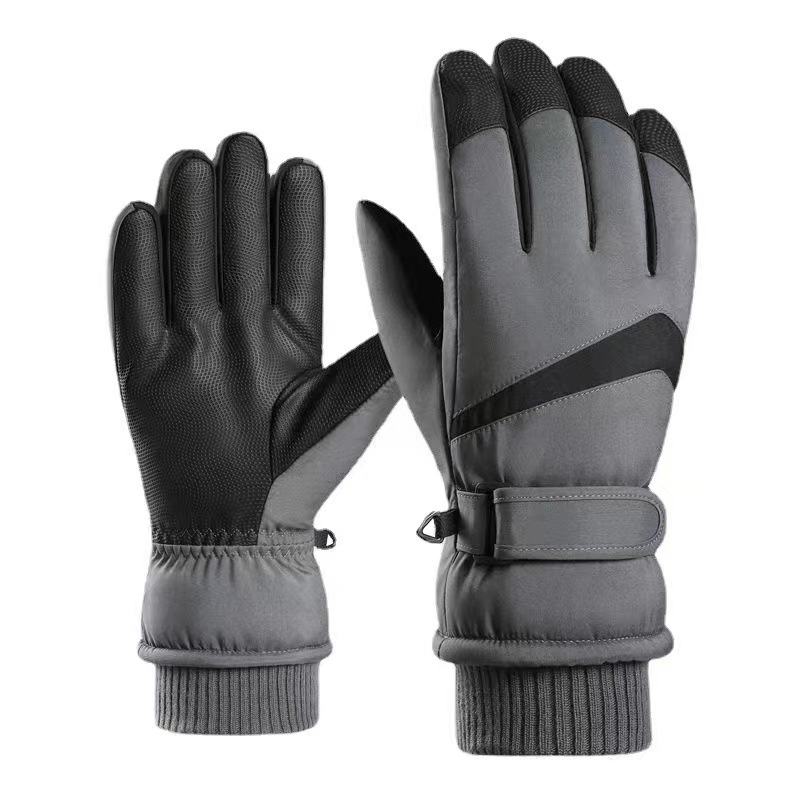 Nuevos guantes de esquí de invierno para hombres y mujeres al aire libre ciclismo impermeable antideslizante pantalla táctil cálido forro polar engrosado transfronterizo al por mayor