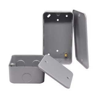 British Metal Switch Box Junction Box Galvanized Thickened Concealed Square Box Iron Bottom Box Switch Socket Embedded Box