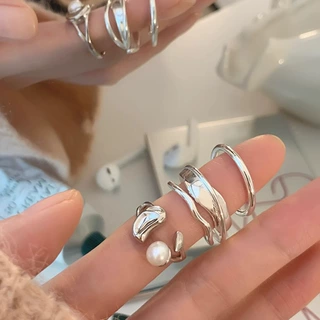 不规则戒指女开口调节小众时尚韩系设计感极简ins风独特新品手饰