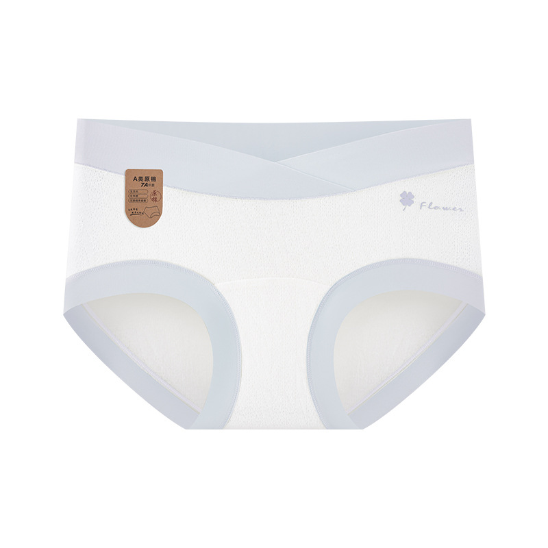 Especial de grado 7A antibacteriano y alargada entrepierna de algodón puro grado médico clase A algodón maternidad ropa interior transpirable de algodón en forma de V
