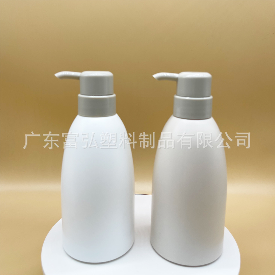 现货400ml圆口乳液瓶按压式洗发水瓶PE沐浴露瓶   塑料洗护瓶