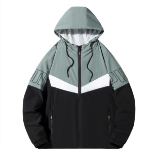 New Spring & Fall Sports and Leisure Windbreaker Breathable Anti-Uv Hooded Zipper Jacket Pm Embroidered Logo Elastic Single Jacket