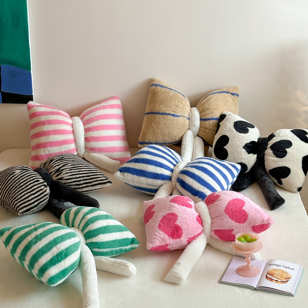 Cute Bow Pillow Tether Knot Pillow Children's Cute Bedding Collocation Photo Props Pillow Sofa Pillow