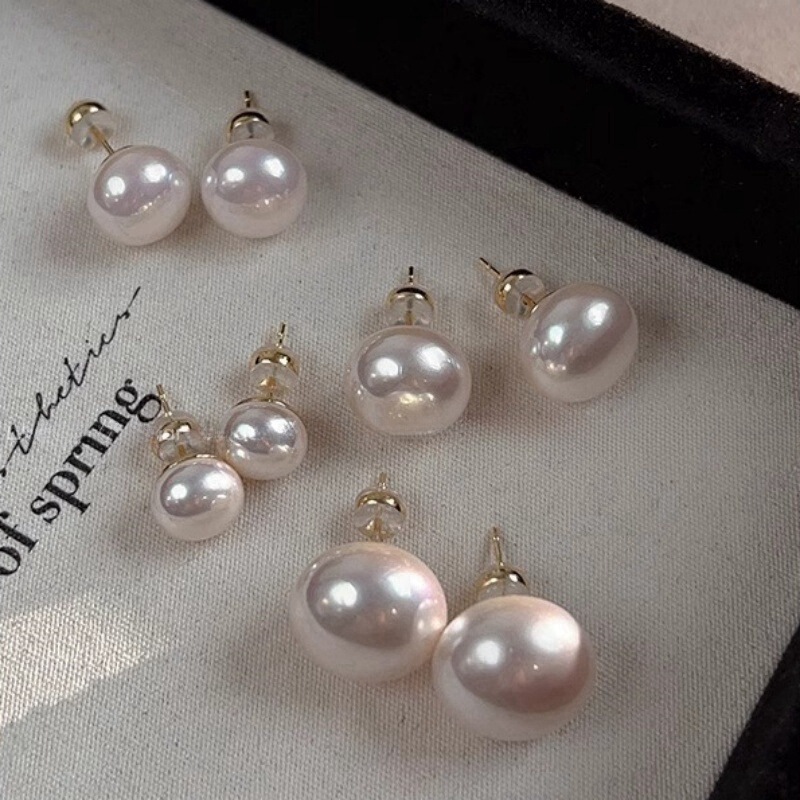 Shijia Sakura Blossom Steamed Bread Pearl Earrings Women's 925 Sterling Silver Needle Light Luxury Advanced Sense Niche Elegant Earrings Earrings Shijia Sakura Blossom Steamed Bread Pearl Earrings Women's 925 Sterling Silver Needle Light Luxury Advanced Sense Niche Elegant Earrings Earrings