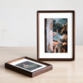 圆角榫卯实木相框摆台洗照片做成打印6寸木质高级感胡桃木8寸空框