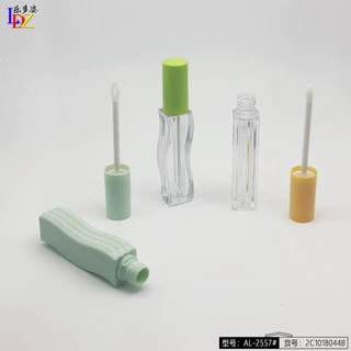 唇彩管圆盖方瓶S条纹透明瓶唇彩唇釉管容量3.8ml 空瓶管