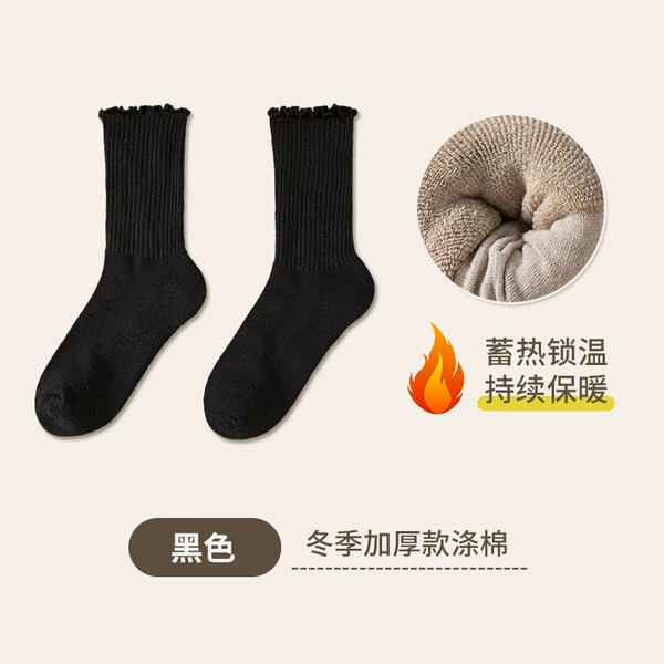 [Winter thickened polyester cotton] Black