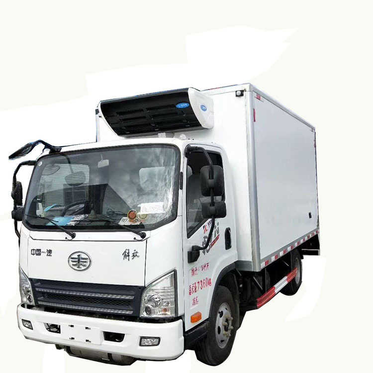 解放载货汽车 4米2长蓝牌虾苗运输冷藏车 小龙虾螃蟹类保温车