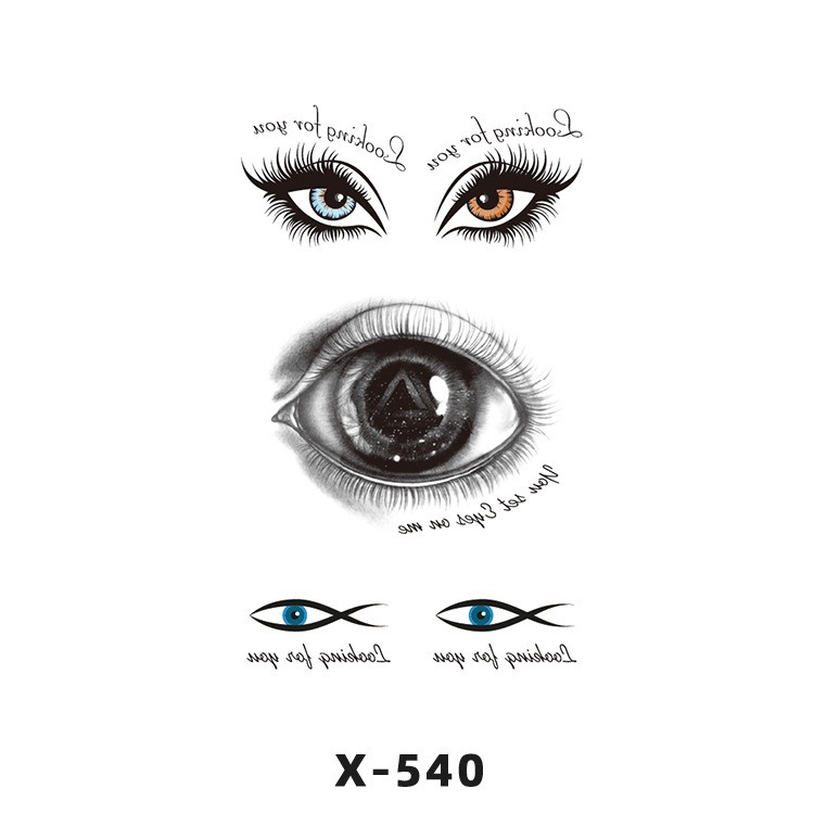 Arco de flor pequeña pegatinas de tatuaje fresco 3D dibujos animados transfronterizo Henna rosa impermeable texto en inglés pegatinas de tatuaje