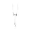 Advanced sexy necklace with tassels with bow, silver 925 sample, light luxury style