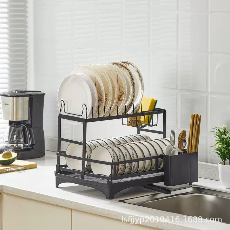 Household kitchen shelf, multi -function with chopstick cage connecting the table table dishes storage rack drain bowl rack