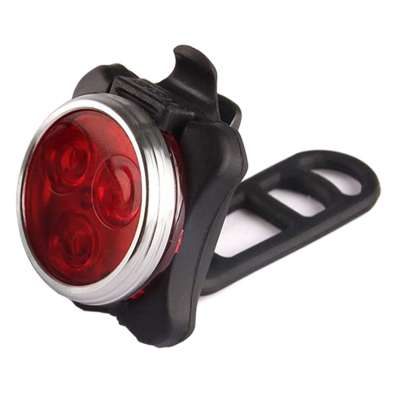 Bicicleta traje de luz transfronteriza bicicleta de montaña 3led advertencia cola resaltar USB recargable faro montar equipo