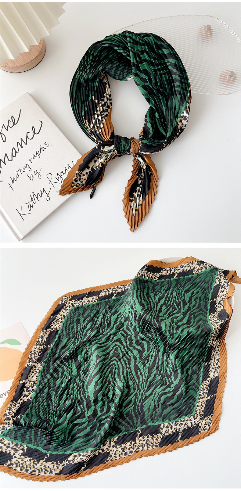 60g Weight Silk Scarf Classification Outdoor, Travel Occasion Polyester Material Printing Pattern Spring&Summer Season Women's Gender Printing Design Elegant Style Women's Elegant Printing Polyester Printing Silk Scarf 18
