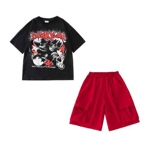 Girl's Jazz Dance Costume Cool Japanese Street Dance Performance Suit Set Children's Hip Hop Hiphop Fashion Show Stage Trendy