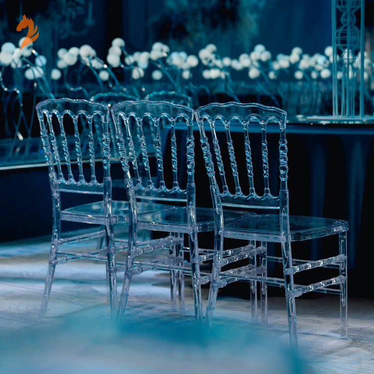 工厂批发婚庆竹节椅 PC亚克力椅子透明水晶椅 酒店宴会塑料靠背椅