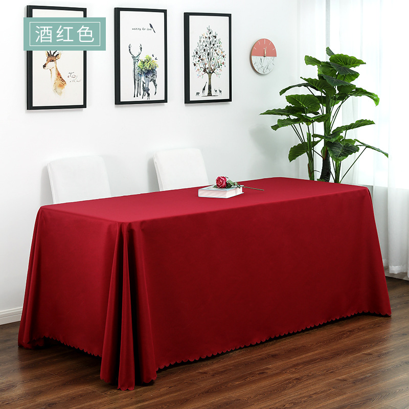 Mantel de mesa rectangular rojo para eventos y bodas, diseño elegante, ideal para hoteles y publicidad al por mayor