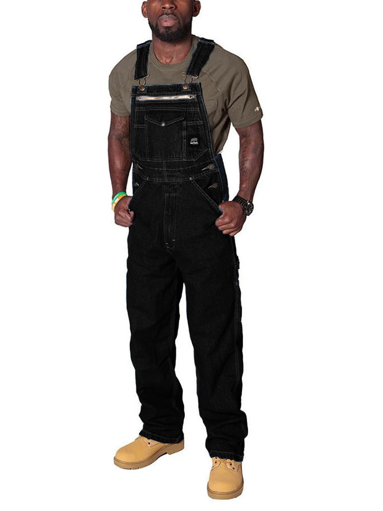 Herren Latzhose Aus Denim Im Used Look Für Den Alltag_voghion.com