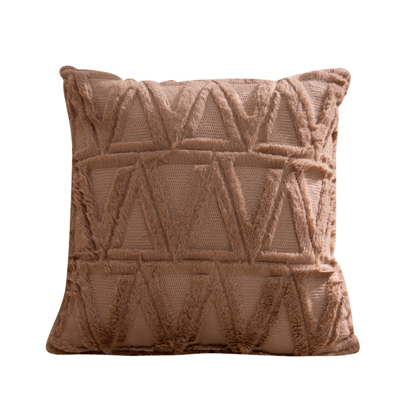 Estereoscópico estriado almohada moderna simple de peluche sofá de oficina cojín de cojín