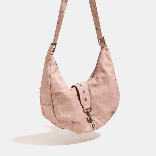 Dune Wasteland Thousand Gold Retro Old Tote Bag Women's 2024 New Large Capacity Commuting Rivets Single Shoulder Underarm Bag