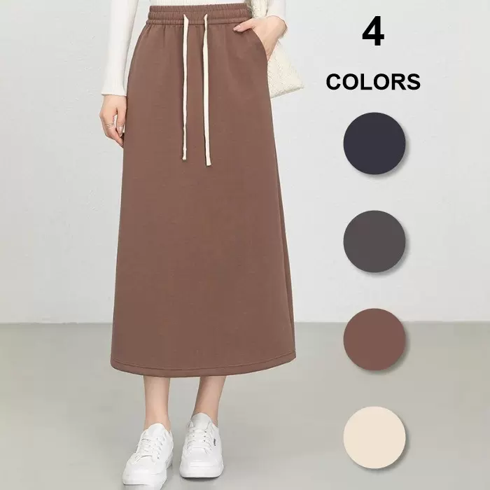 0038直筒半身裙女中长款春季新款灰色高腰开叉遮胯显瘦一步长裙