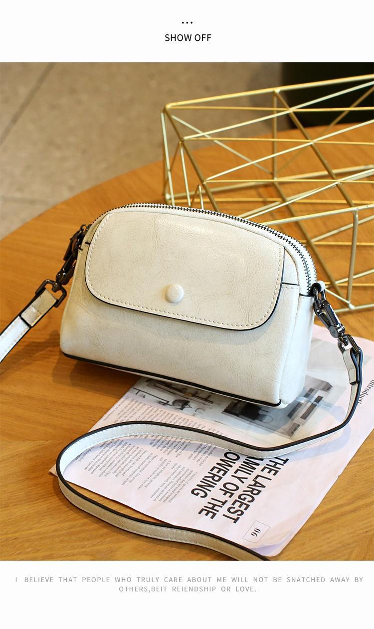Túi đeo chéo mini nữ da thật màu đen 19x8x14 cm — màu đen chi tiết 14