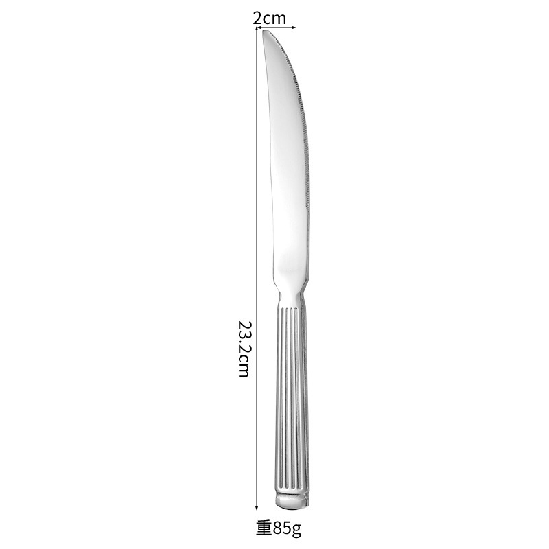 OZON conjunto de cubiertos de columna romana 6 piezas principales espejo pulido cubiertos de hotel cuchillo de comida occidental tenedor cuchara cuchillo de filete