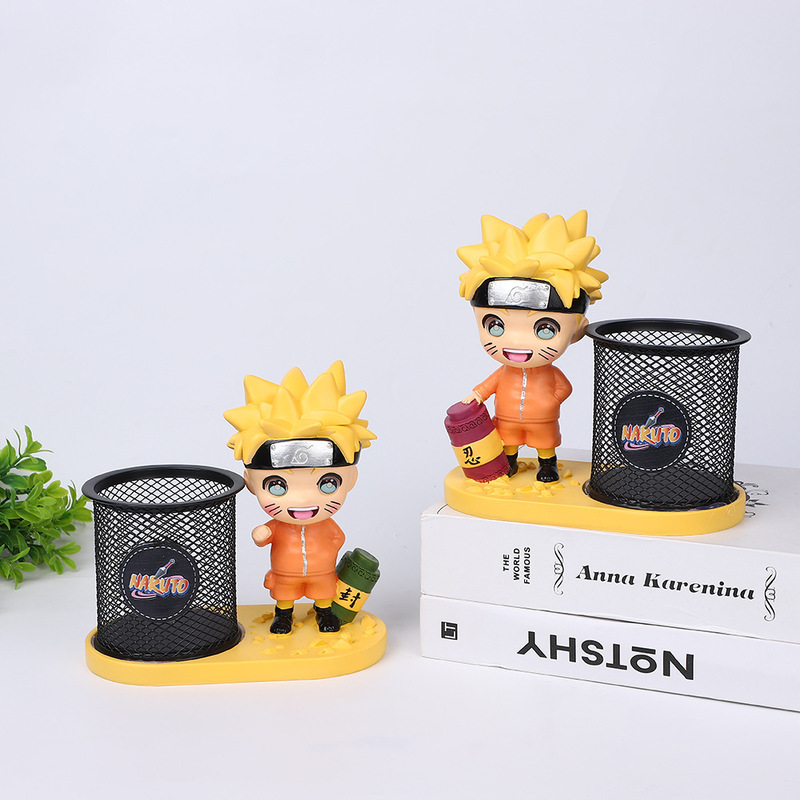 Cute Vortex Naruto Huoying Cartoon Pen Case Ornaments Graduation Student Gift Office Desktop Ornaments Storage Bucket