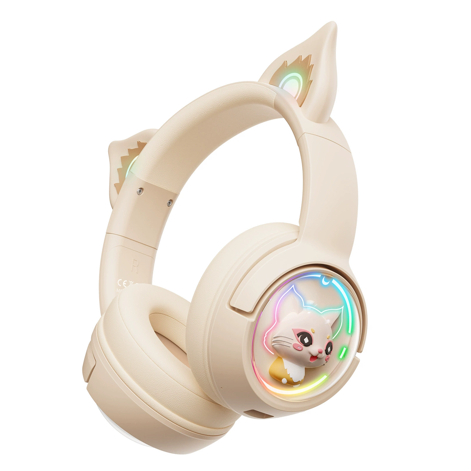 ONIKUMA B5 Wireless Gaming Headset with Noise Cancellation, 2.4G, RGB Lights, Esports Cat-Ear Design