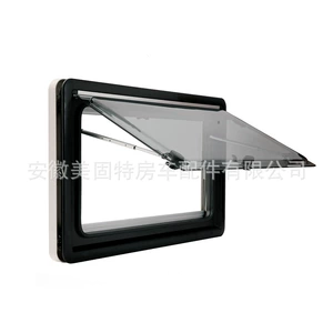 RV modified accessories aluminum alloy RV window right angle push-out window travel car window with gauze blackout curtain