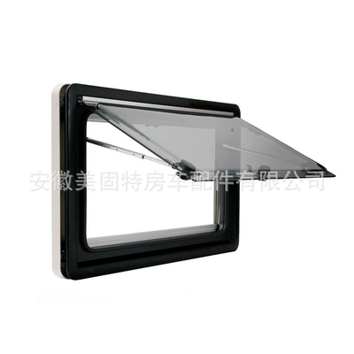RV modified accessories aluminum alloy RV window right angle push-out window travel car window with gauze blackout curtain